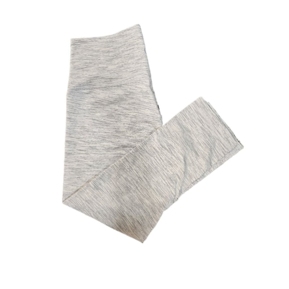 lululemon High Rise Wunder Under Cropped Leggings Gray White Size 8